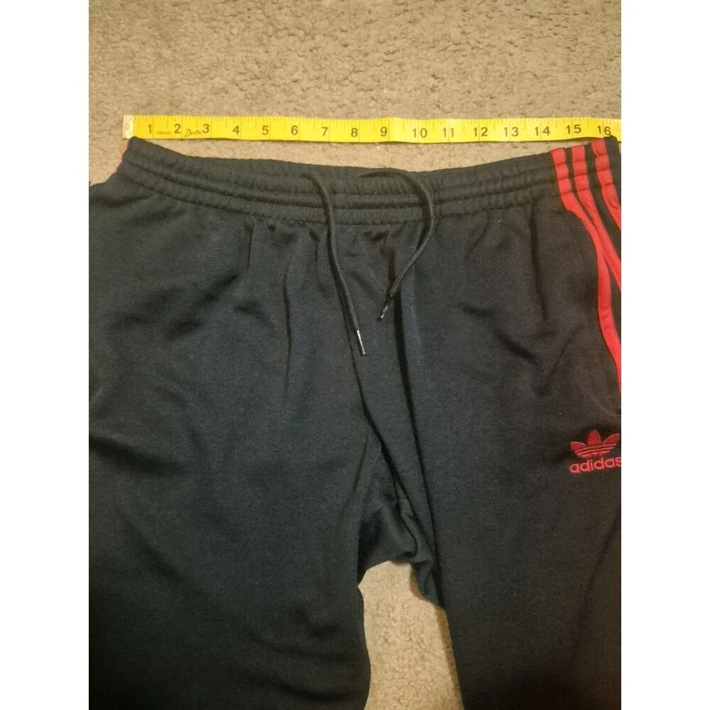 Adidas Originals Superstar Cuffed Track Pants Red Black Mens Size XL